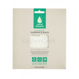 Natural Elements Sandwich Bags, Set of 2 (Re-usable)